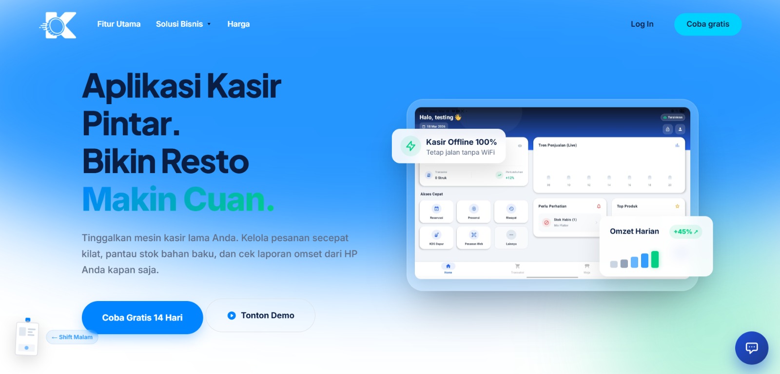 Kaching POS Dashboard